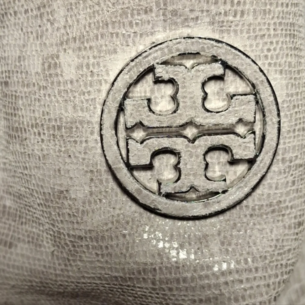 Tory Burch Vintage Lizard Leather Embossed Hobo Bag